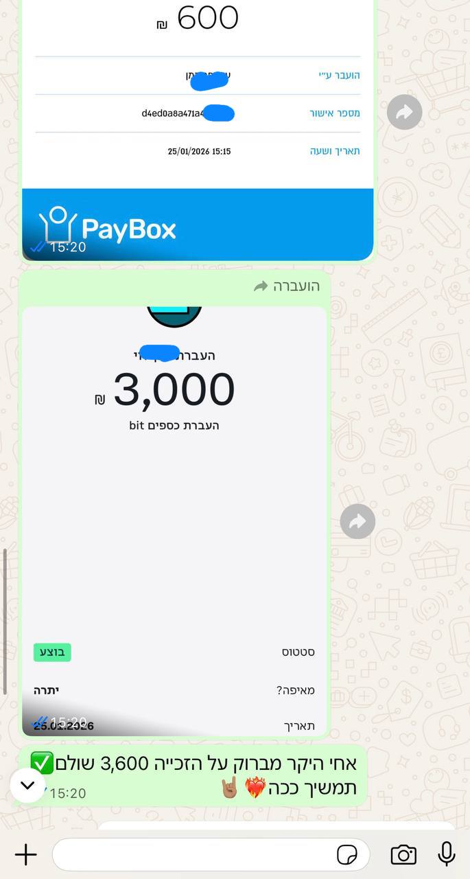 זכייה 3,600 ש"ח